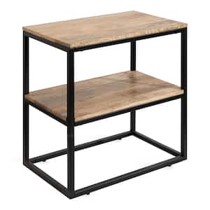 Quarles 22 in. Natural Rectangle Wood End Table