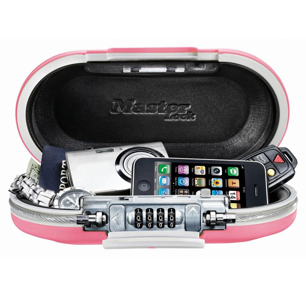 Portable Safe, Resettable Combination, Pink