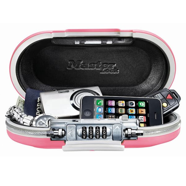 Master Lock Portable Safe, Resettable Combination, Pink