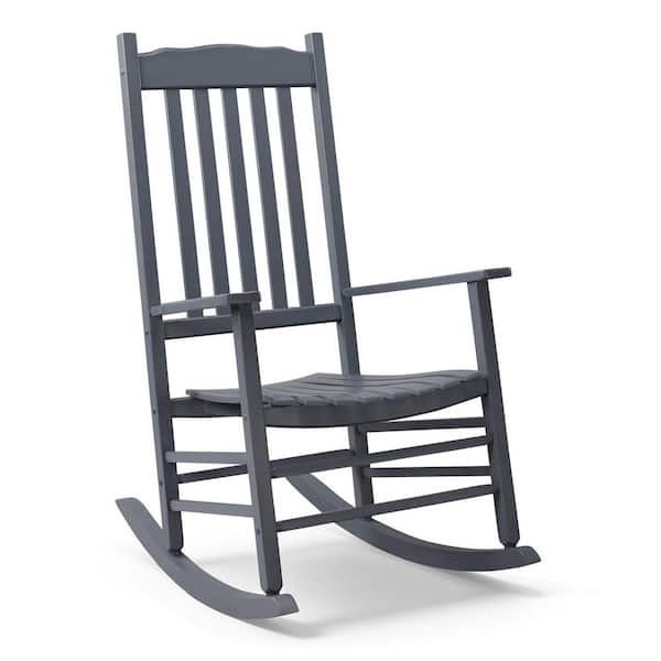 Karl home 24 in. Solid Wood Outdoor Rocking Chair HDK1G56001803 - The ...