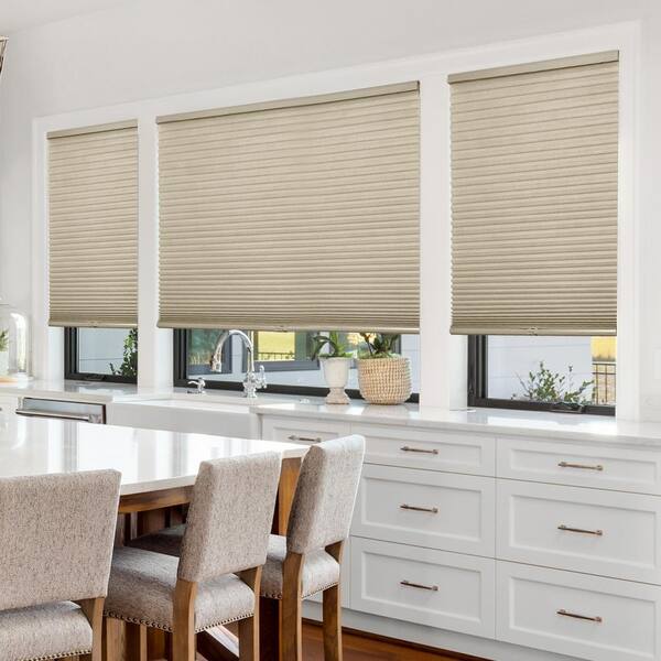 Chicology Cut-to-Size Montana Latte Cordless Light Filtering Polyester  Cellular Shades 69.5 in. W x 64 in. L CSLF-ML-IM-69.5X64 - The Home Depot