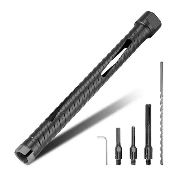 Core Drill Bit, 5/8-11 Thread, 9-1/2 in. Depth, 1 in. Diamond Bit with 3 Adapters, Pilot Drill & Hex Wrench, 2025 update