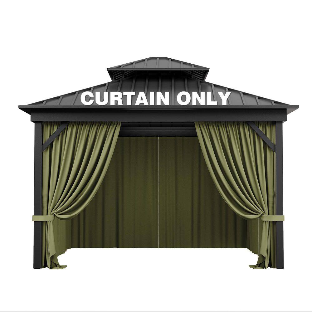 10 ft. x 10 ft. Universal Outdoor Privacy Curtains, Gazebo Curtains with Zipper Light Green (4-Side Curtain Only) price history on PriceWatchPro