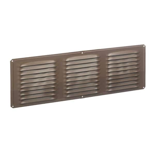 Gibraltar Building Products 16 in. x 0.25 in. Rectangular Brown Built-in Screen Aluminum Soffit Vent