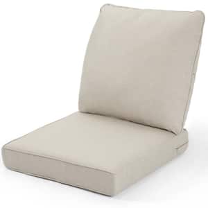 24 in. x 24 in. Beige Replacement Outdoor Sectional Cushion Adirondack Chair, Bench, Dining Chair, Lounge Chair