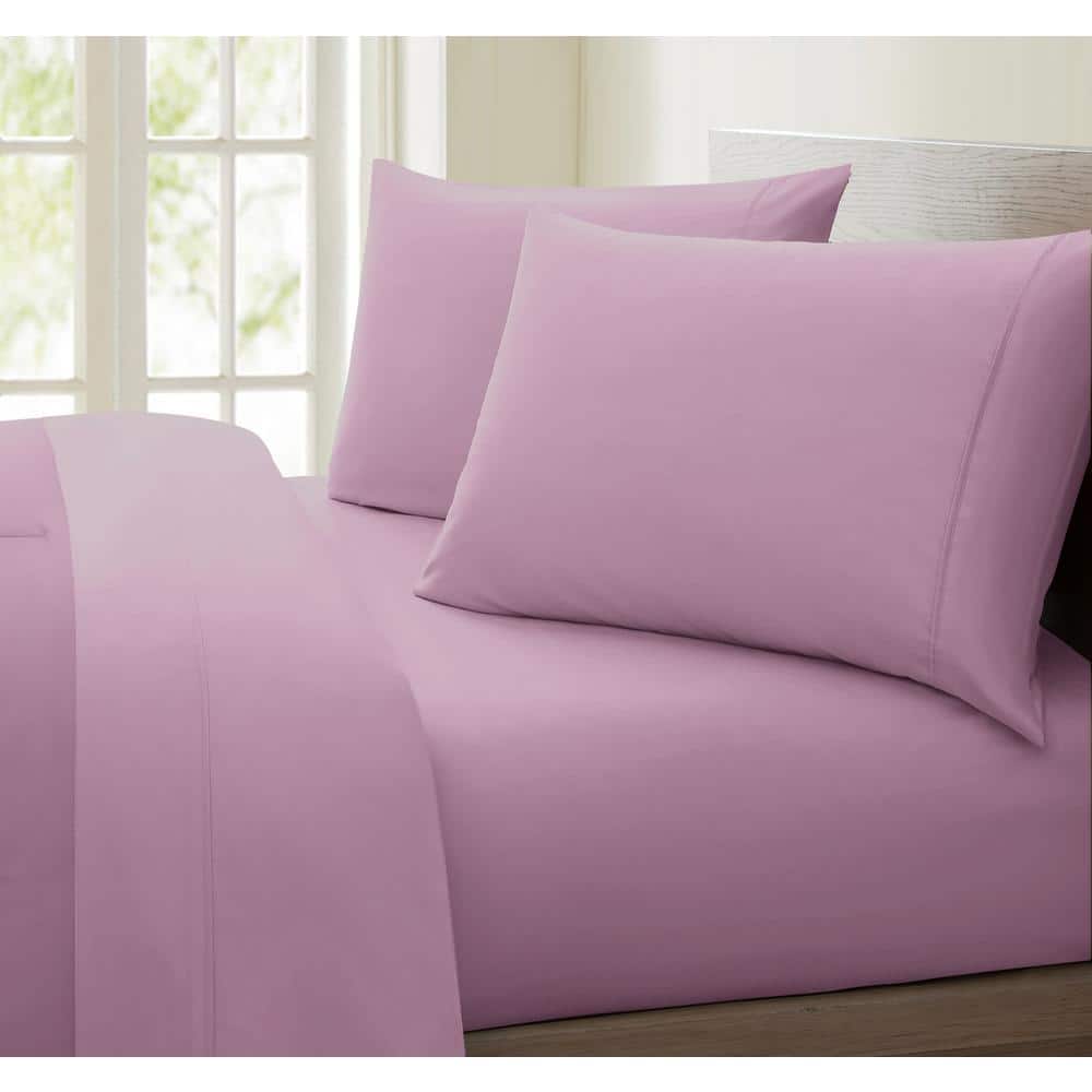 Luxurious Collection Purple 1000-Thread Count 100% Cotton Queen Sheet Set