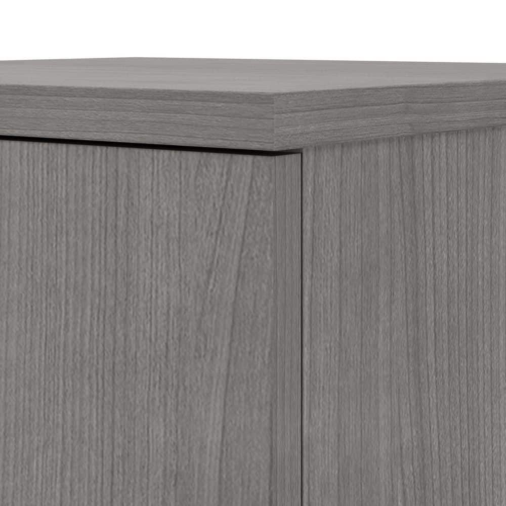 Platinum Gray Tall Office Storage Cabinet with Adjustable Shelving