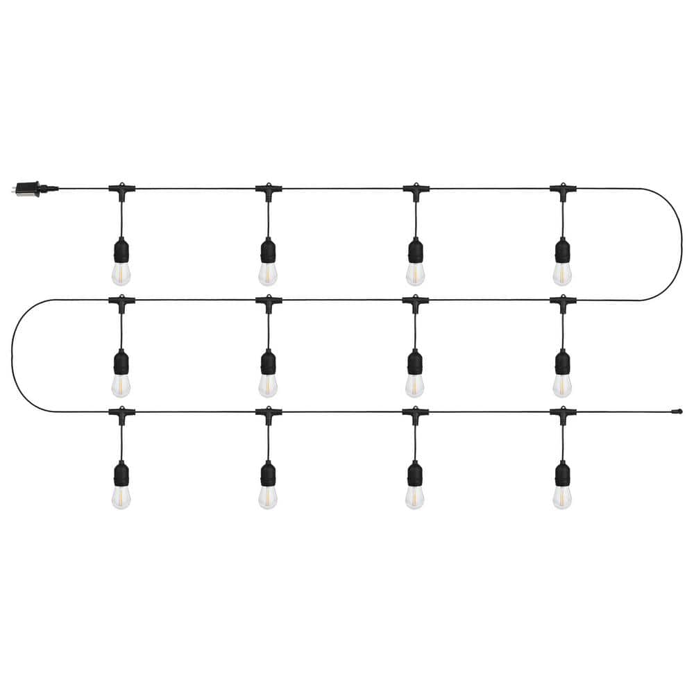 Warm White 40ft Outdoor LED Edison Bulb String Lights