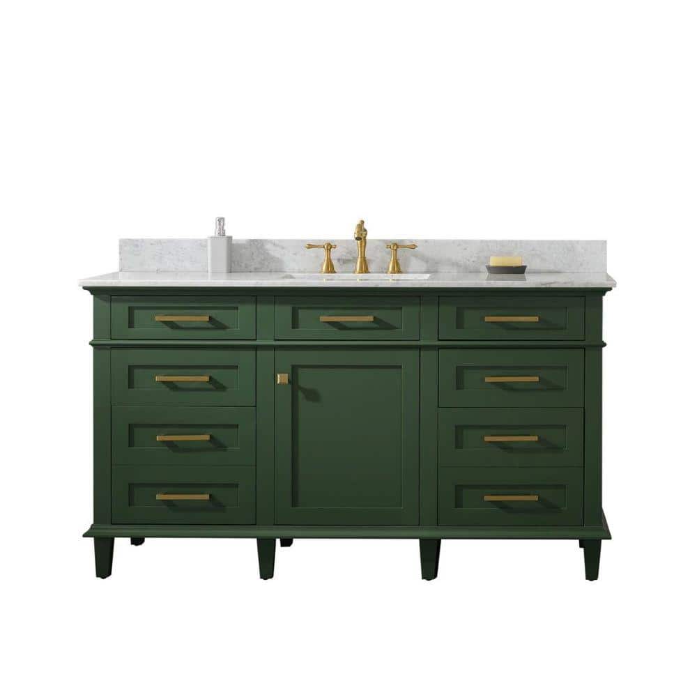 Reviews For Legion Furniture 60 In W X 22 In D Vanity In Vogue Green With Marble Vanity Top In White With Single White Basin With Backsplash Wlf2260s Vg The Home Depot