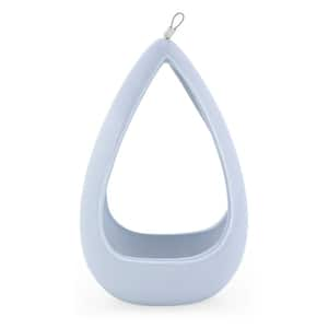 Cone 8-1/2 in. x 5-1/4 in. Sky Ceramic Hanging Planter