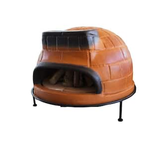 Sienna Textured Brick Talavera Countertop Wood-Fired Outdoor Pizza Oven