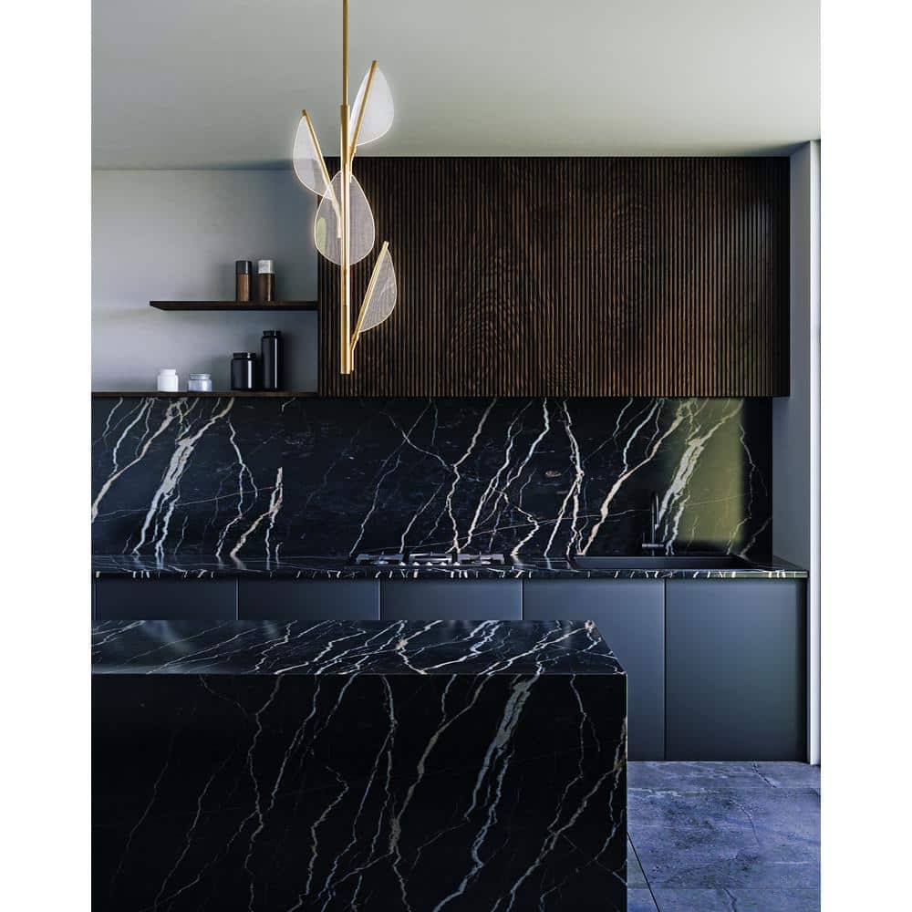 Flora Art Deco Inspired Natural Brass LED Pendant Light
