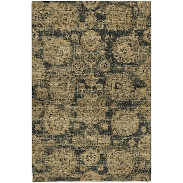 Dream Shag Premium Machine Washable Abstract ADS634 Charcoal 5 ft. x 7 ft. 6 in. Area Rug