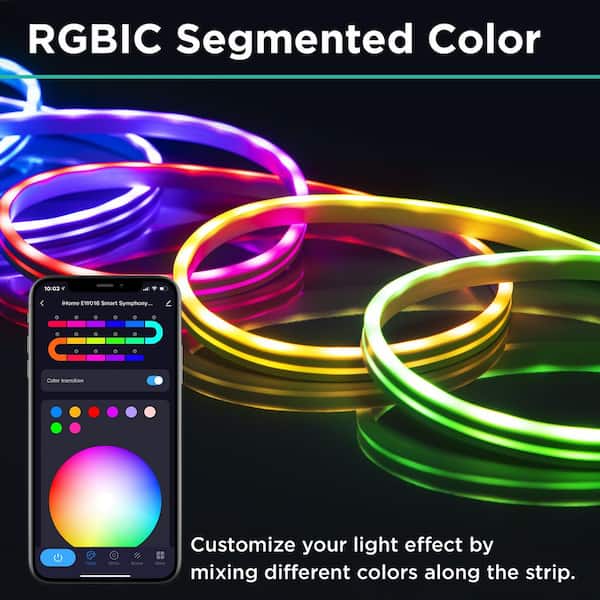 GE 16-ft Integrated LED Multicolor Rope Light in the Rope Lights
