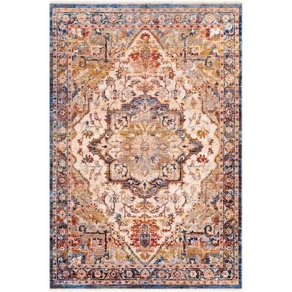 Artistic Weavers Vincent Cream Oriental 5 ft. x 8 ft. Indoor Area Rug