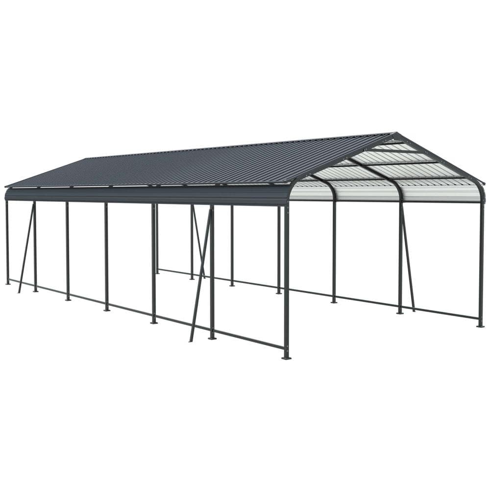 12 ft. W x 32 ft. D Heavy Duty Metal Carport with Galvanized Steel Roof and Frame price history on PriceWatchPro