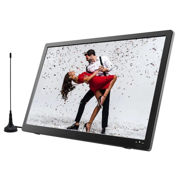 16 in. Portable Digital LED HDTV with USB and SD Inputs, 12 Volt AC/DC Compatible for Kitchen, RV, Truck and Dorms
