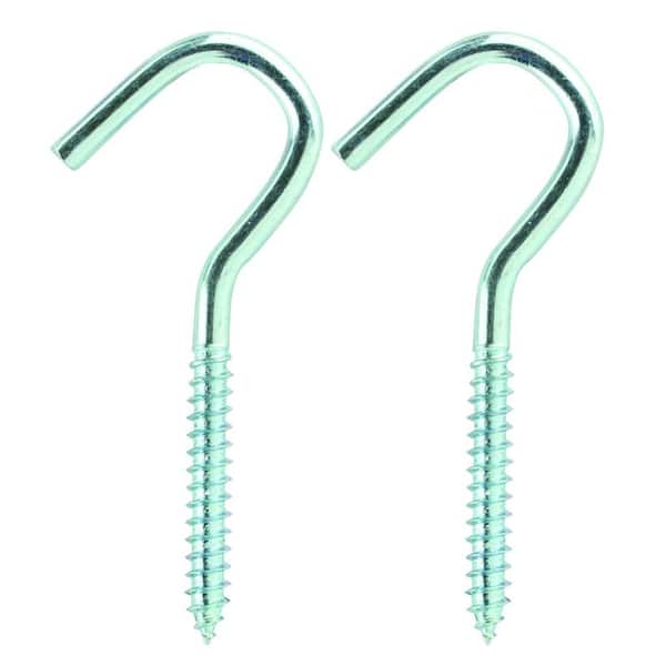 Everbilt 3.9 in. Zinc-Plated Utility Screw Hook (2-Pack) 43054 - The Home  Depot
