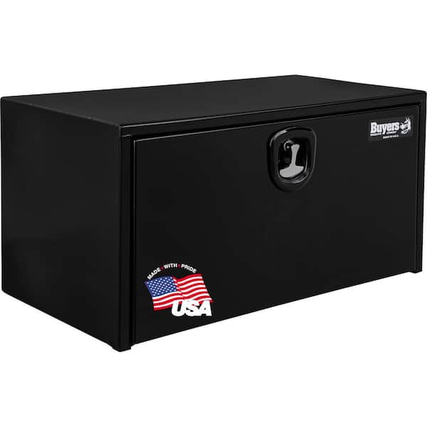 18 in. x 18 in. x 30 in. Gloss Black Steel Underbody Truck Tool Box