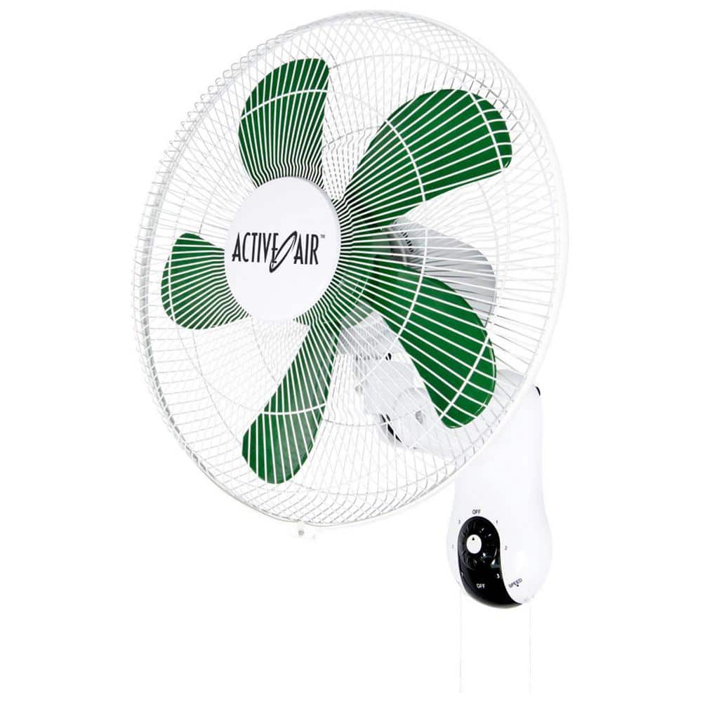 Hydrofarm 16 in. 3-Speed Mountable 90° Oscillating Grow Fan
