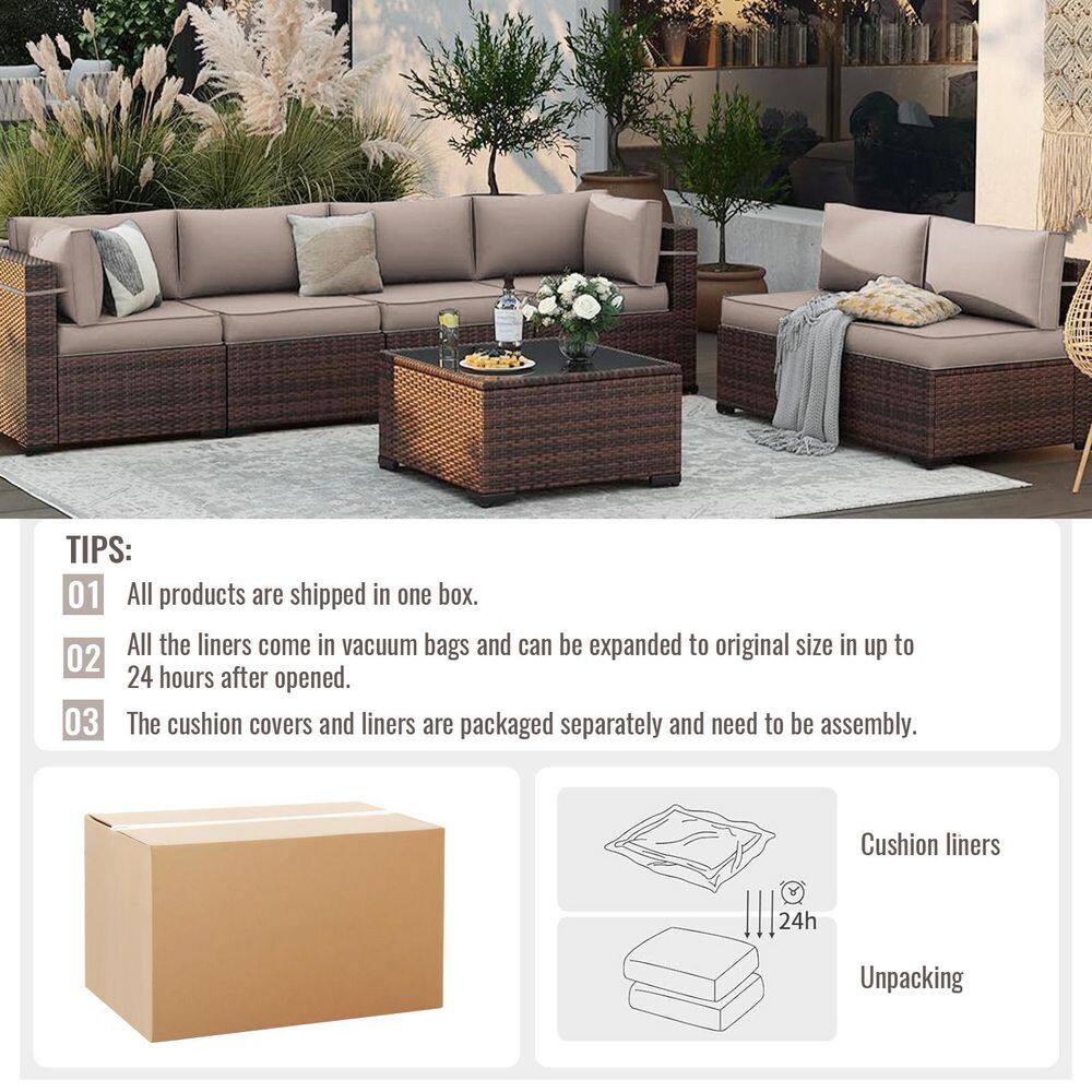 Instructions for unpacking and assembling the cushion liners.