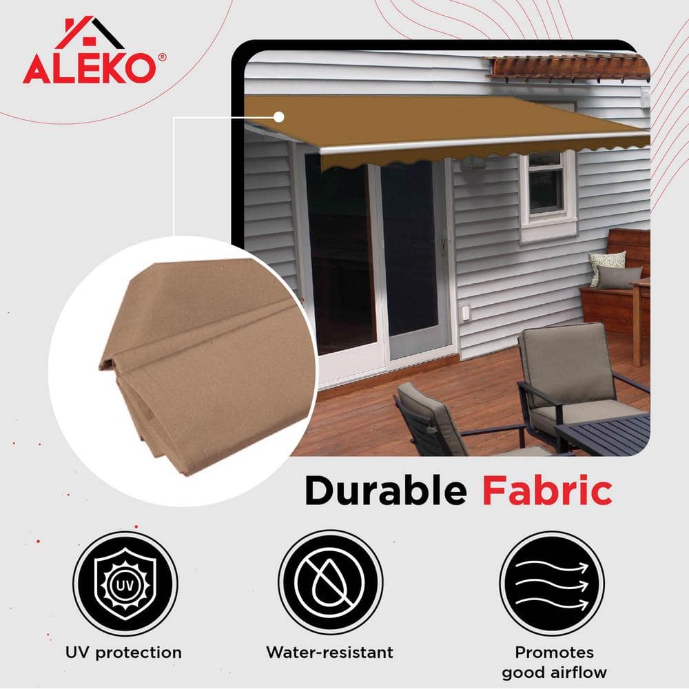 Sand Beige Polyester Patio Awning Fabric Replacement