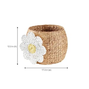 Daisy Wicker Storage Basket