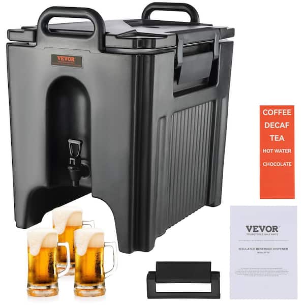 VEVOR Black Insulated Beverage Dispenser 10 Gal Beverage Server Hot and  Cold Drink Dispenser, 2 PCS LRYLJHSBDD19LAYFRV0 - The Home Depot