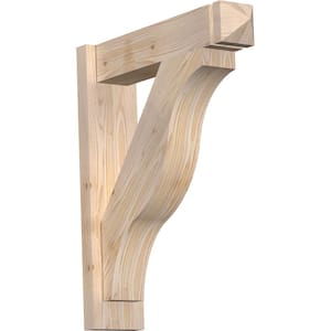6 in. x 26 in. x 22 in. Fuston Arts and Crafts Smooth Douglas Fir Outlooker