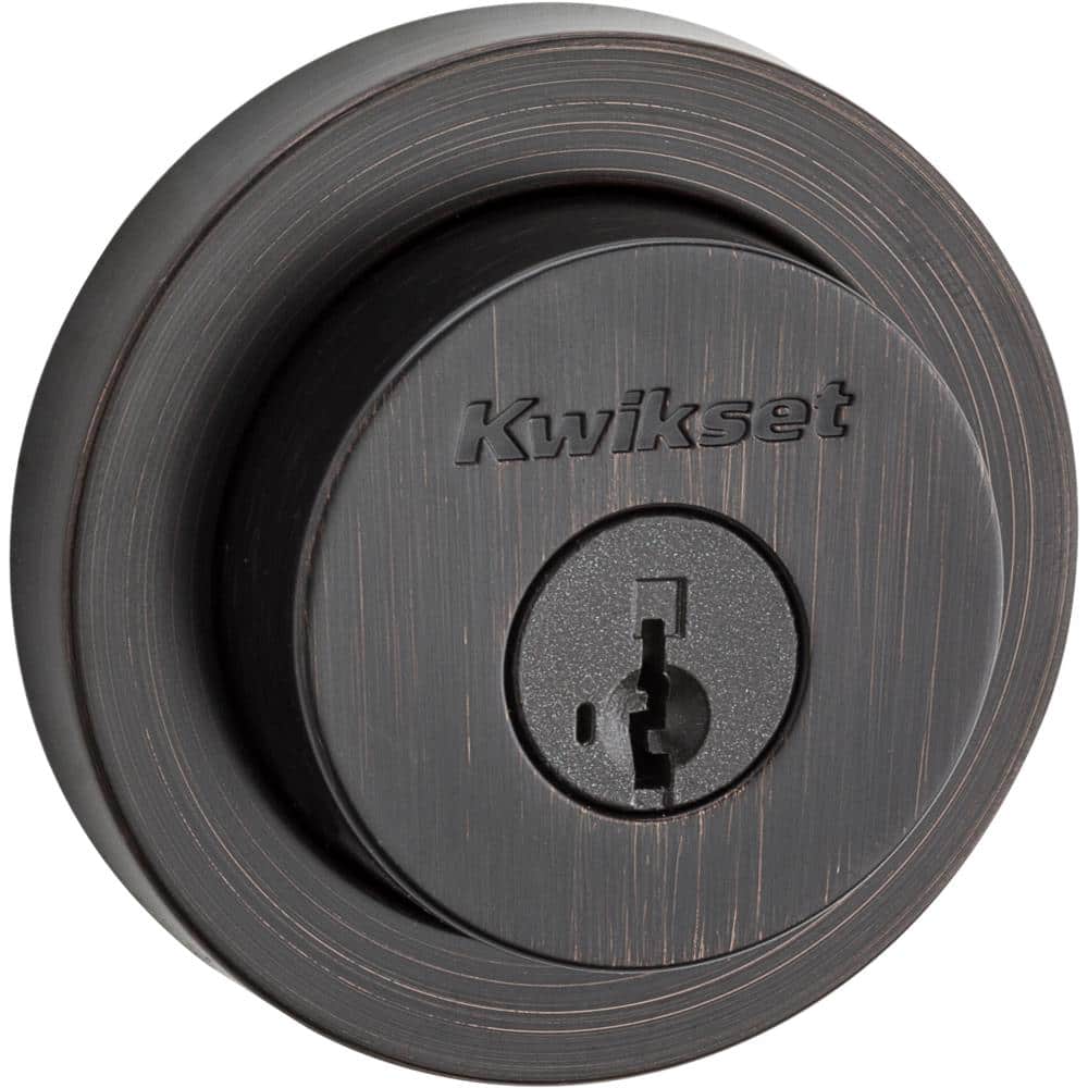 Kwikset 158 Milan Deadbolt Lock, Polished Chrome Square Exterior Keyed