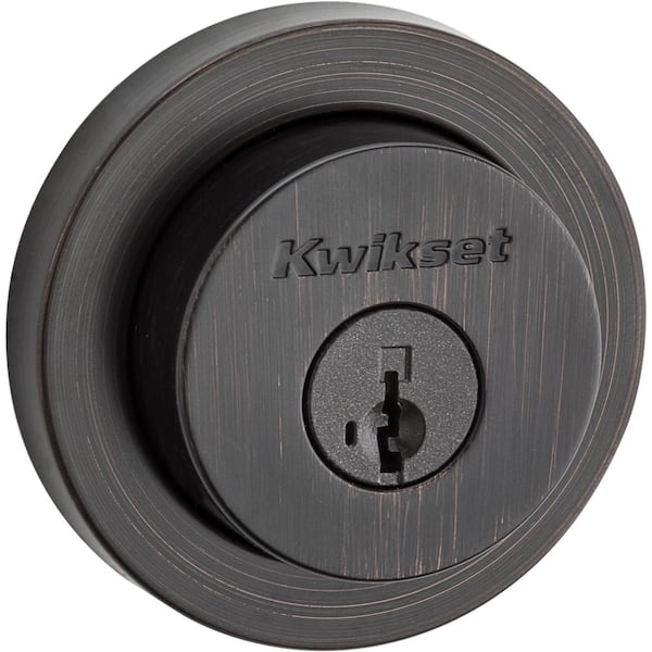 Kwikset 158 Milan Deadbolt Lock, Polished Chrome Square Exterior Keyed - View #8