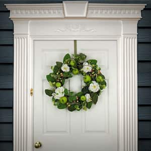 24 in. Artificial Rose and Apples Wreath