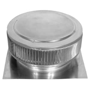 Aura Vent 144 NFA 14 in. Mill Finish Aluminum Roof Turbine Alternative Static Roof Vent with Louver Design