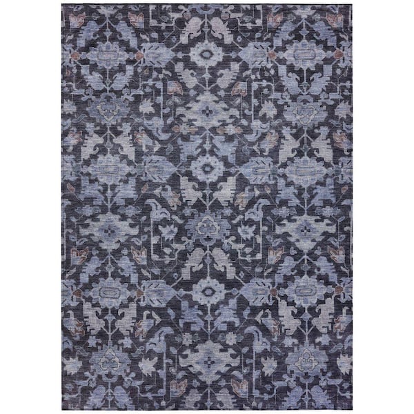 Chantille Machine Washable Indoor/Outdoor Abstract ACN2358 Navy 10 ft. x 14 ft. Area Rug