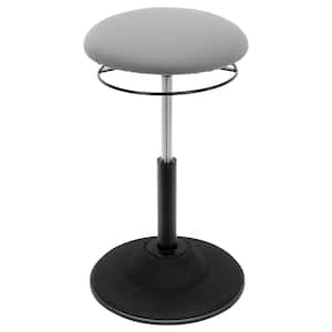 38 in. H Black Backless Adjustable Desk Steel Stool