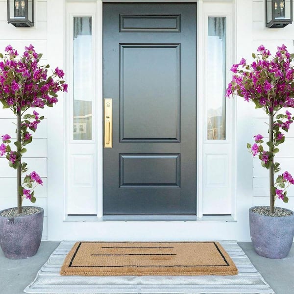 2 Pack 4 ft. Purple Artificial Bougainvillea Tree with Ground