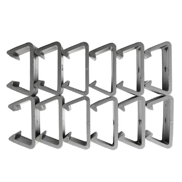 Unbranded 12-Piece Black Outdoor Sectional Couch Connectors, Furniture Clips, Chair Clamps for a Module Patio Sofa