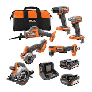 18V SubCompact Brushless Cordless 6-Tool Combo Kit with 2.0 Ah Battery, 4.0 Ah Battery, Charger, and Bag