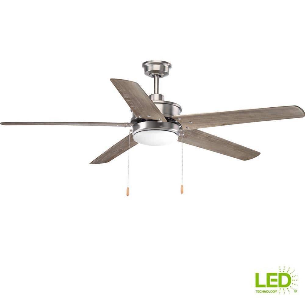 Whirl 60" Antique Nickel Ceiling Fan with LED Light and Remote