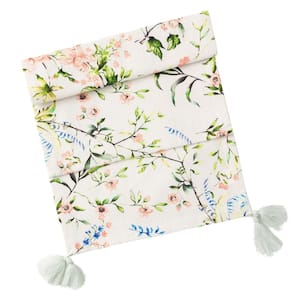16 in. W x 72 in. L Peacock And Floral Cotton Table Runner