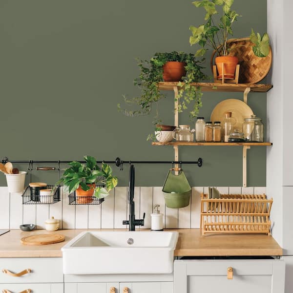 Glidden Premium 1 gal. PPG1126-7 All About Olive Satin Interior
