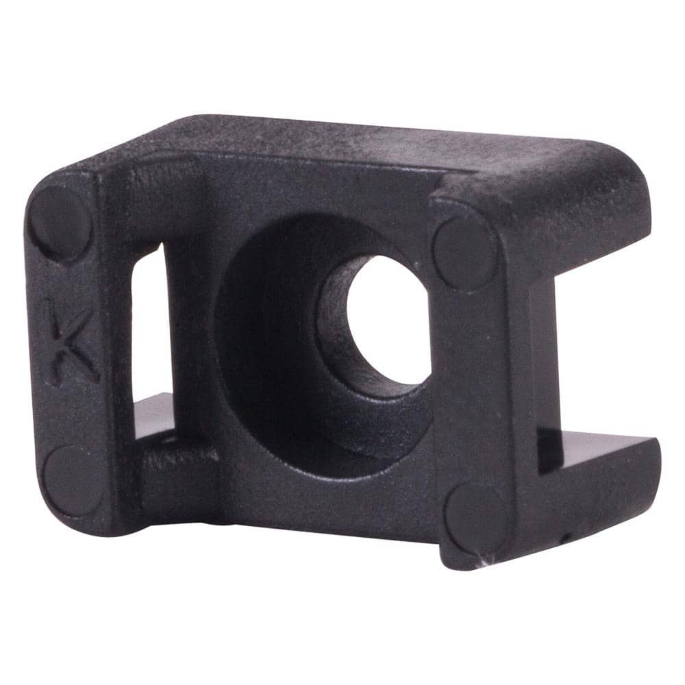 Nsi Industries 0 1 In Hole Saddle Tie Mount Black 100 Pack Sm 1 B The Home Depot