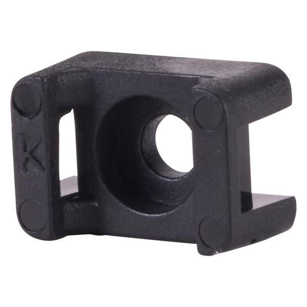 NSi Industries 0.120 in. Hole Saddle Tie Mount, Black (100-Pack) SM-1-B ...