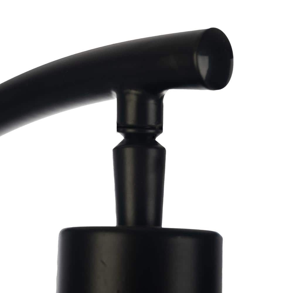 63-Inch Tall Black Metal Floor Lamp with Linen Shade and LED Bulb