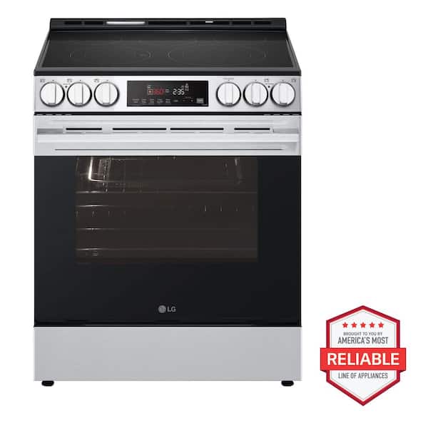 30 in. 6.3 cu. ft. Smart Electric Range with Fan Convection, Air Fry & EasyClean in PrintProof Stainless Steel
