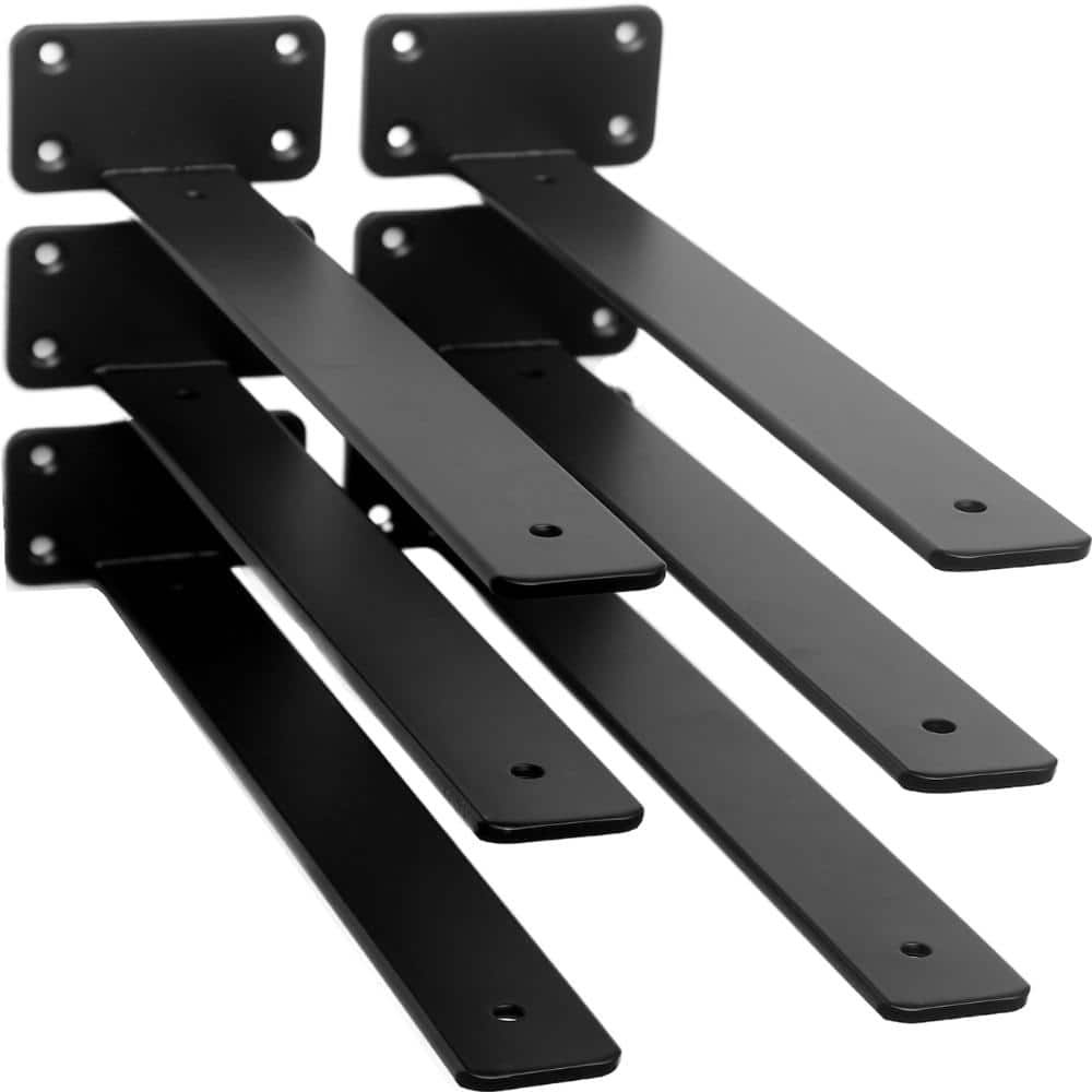 6 Pack - 12 inch Black Hidden L Shelf Bracket, Iron Floating Shelf Brackets price history on PriceWatchPro