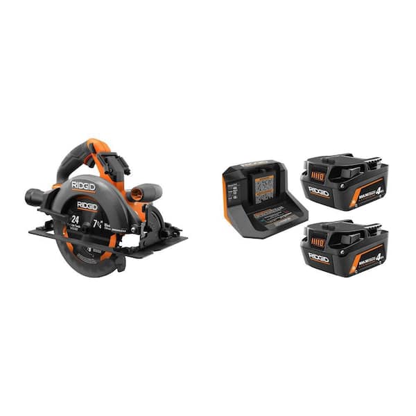 18V MAX Output Starter Kit with (2) 4.0 Ah MAX Output Batteries and Charger with 18V Brushless 7-1/4 in. Circular Saw