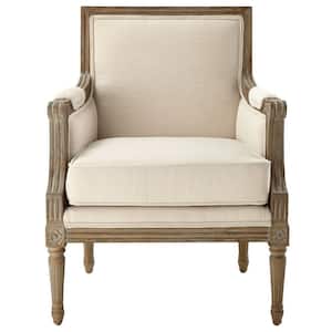 Miria Carre Natural Upholstered Accent Chair