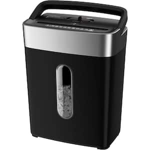 8-Sheet Crosscut High Security Level P-4 Credit Card and Paper Shredder with 4 gal. Wastebasket in Black