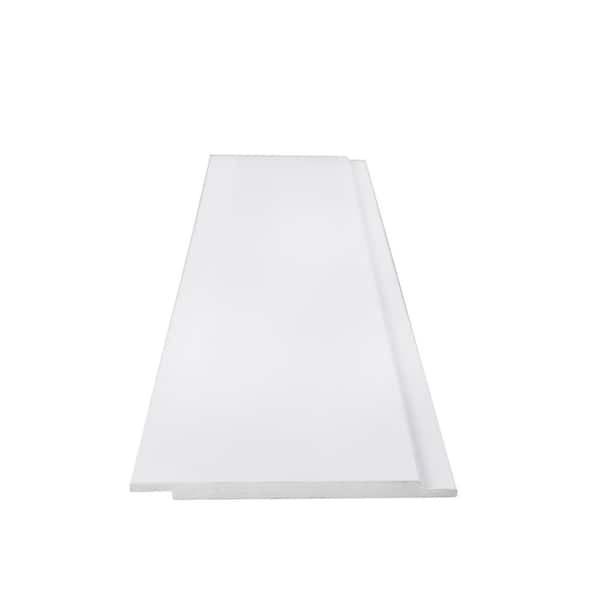 0. 3125 in. D x 5.25 in. W x 96 in. L Glue-On Tongue and Groove White PVC Panel Molding Shiplap Planks (Set of 3)